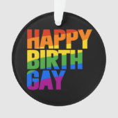 Verjaardag Gay Ornament (voorkant)