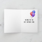 Verjaardag Geborduurd Daisy Design Kaart (Binnen)