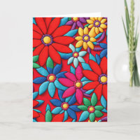 Verjaardag Geborduurd Daisy Design