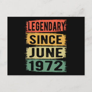 Verjaardag Geboren in juni 1972 Briefkaart