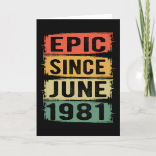 Verjaardag geboren in juni 1981 kaart