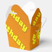 Verjaardag (geel) bedankdoosjes (Geopend)