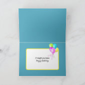 Verjaardag Geel eendje met een Speelgoed Rubber Ee Kaart (Binnen)