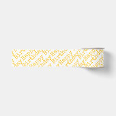 Verjaardag Geel Typografie Feest Grosgrain Lint (Voorkant)