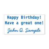 Verjaardag Geeting met handtekening Zelfinktende Stempel (Design)