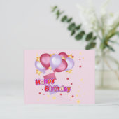 VERJAARDAG GEFELICITEERD BRIEFKAART (Staand voorkant)