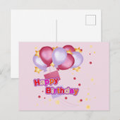 VERJAARDAG GEFELICITEERD BRIEFKAART (Voorkant / Achterkant)