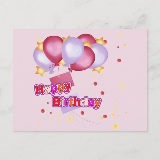 VERJAARDAG GEFELICITEERD BRIEFKAART (Voorkant)