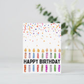 VERJAARDAG GEFELICITEERD BRIEFKAART (Staand voorkant)