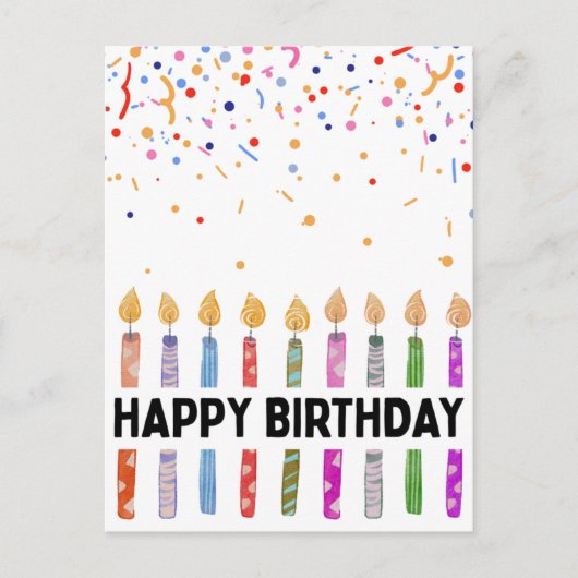 VERJAARDAG GEFELICITEERD BRIEFKAART (Voorkant)
