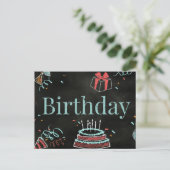 VERJAARDAG GEFELICITEERD BRIEFKAART (Staand voorkant)