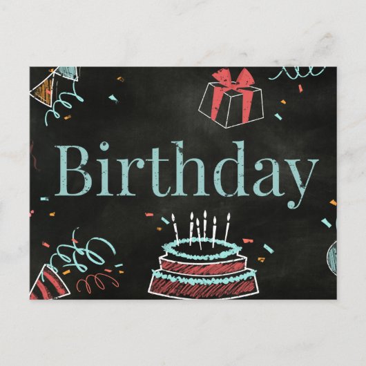 VERJAARDAG GEFELICITEERD BRIEFKAART (Voorkant)