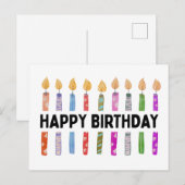 VERJAARDAG GEFELICITEERD BRIEFKAART (Voorkant / Achterkant)