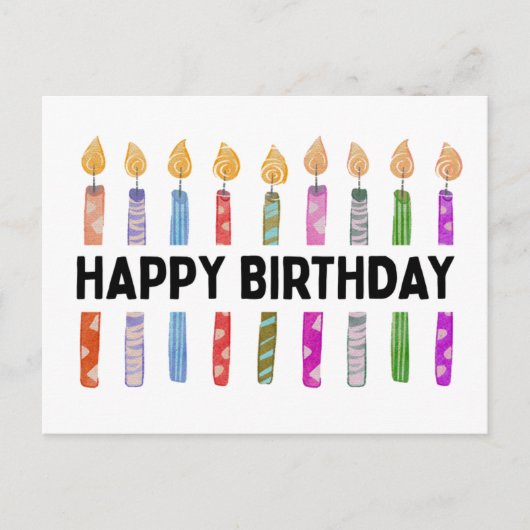 VERJAARDAG GEFELICITEERD BRIEFKAART (Voorkant)