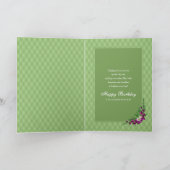 Verjaardag, Geheime Vriend, Gietkan en Bloemen Kaart (Binnen)