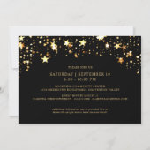 Verjaardag GEJUICH AAN # JAREN Zwart Goud Sterren  Kaart (Achterkant)