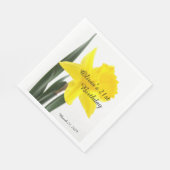 Verjaardag Gele Narcissus Daffodil Servetten (Hoek)