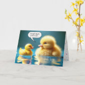 Verjaardag Gele Speelgoed eend met eendje Kaart (Gele Bloem)