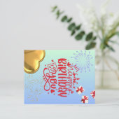 Verjaardag gelukzaligheid briefkaart (Staand voorkant)