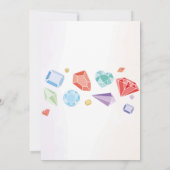 Verjaardag Gem Party Kristallen Blauw Rood Geode Kaart (Achterkant)