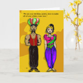 Verjaardag Genies Kaart (Gele Bloem)