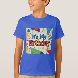 Verjaardag Geometrische Confetti boys T-shirt