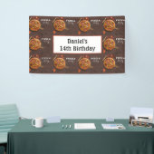 Verjaardag gepersonaliseerd pizza feest spandoek (Beurs)