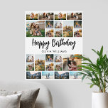 Verjaardag Gepersonaliseerde 24 Fotocollage Poster<br><div class="desc">Creëer uw eigen gepersonaliseerde 24-fotocollage voor de verjaardag</div>