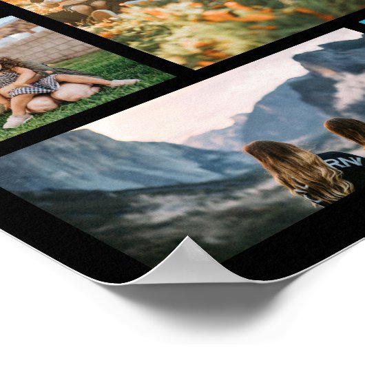 Verjaardag Gepersonaliseerde 24 Fotocollage Poster (Hoek)