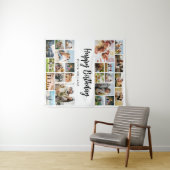 Verjaardag Gepersonaliseerde 24 Fotocollage Wandkleed (In Situ (horizontaal))