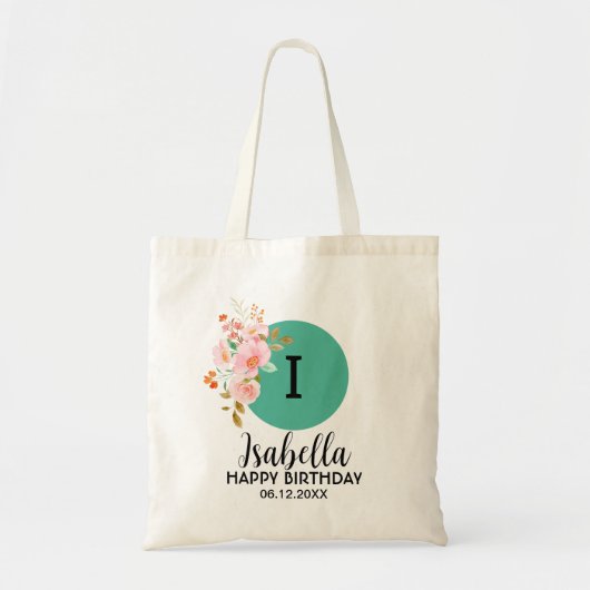 Verjaardag gepersonaliseerde Canvas tas (Voorkant)