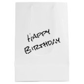 Verjaardag geschoten glas met tekst medium cadeauzakje (Achterkant)