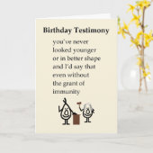 Verjaardag Getuigenis - Een Grappig Gelukkig Verja Kaart (Gele Bloem)