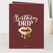 Verjaardag -Gevouwen Wenskaart Kaart (Achterkant)