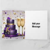 Verjaardag -Gevouwen Wenskaart Kaart (Binnen)