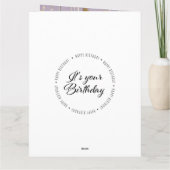 Verjaardag -Gevouwen Wenskaart Kaart (Achterkant)