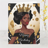 Verjaardag -Gevouwen Wenskaart Kaart (Gele Bloem)