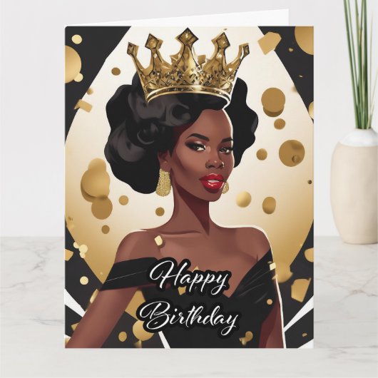 Verjaardag -Gevouwen Wenskaart Kaart (Voorkant)