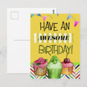 Verjaardag Geweldig Briefkaart (Voorkant / Achterkant)