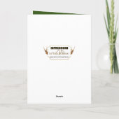 Verjaardag, geweldig Man, herten met gewei in de S Kaart (Achterkant)