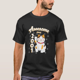 Verjaardag Geweldig Sinds 2001 Mannen Vrouwen Kat T-shirt