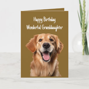 Verjaardag Geweldige Kleindochter Golden Retriever Kaart