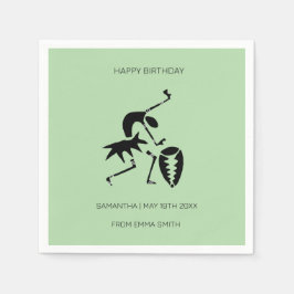 Verjaardag, Geweldige Silhouette Celebration Dance Servet