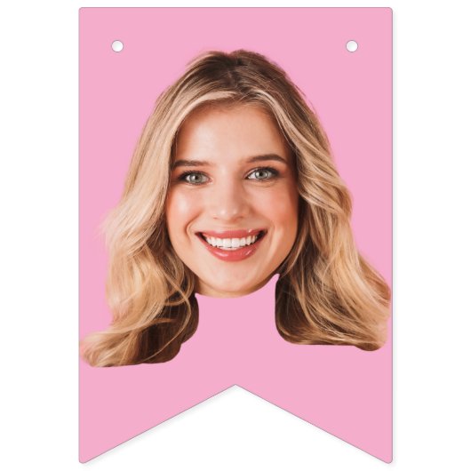 Verjaardag gezicht banner, aangepaste gezicht bann vlaggetjes (Eerste vlag)