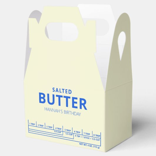 Verjaardag gezouten boter bedankdoosjes (Geopend)