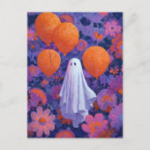 Verjaardag Ghost Halloween Briefkaart (Voorkant)