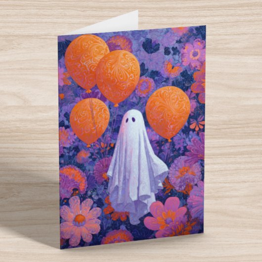 Verjaardag Ghost Halloween Briefkaart