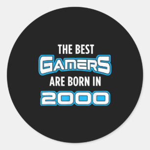 Verjaardag Gift Video Gamer voor de jaren 2000 Ronde Sticker