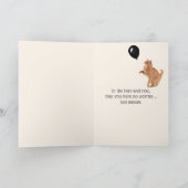 Verjaardag Ginger Cat Abstract Kaart (Binnen)