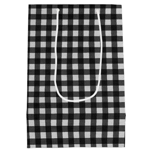 Verjaardag Gingham met rits Medium Cadeauzakje (Achterkant)